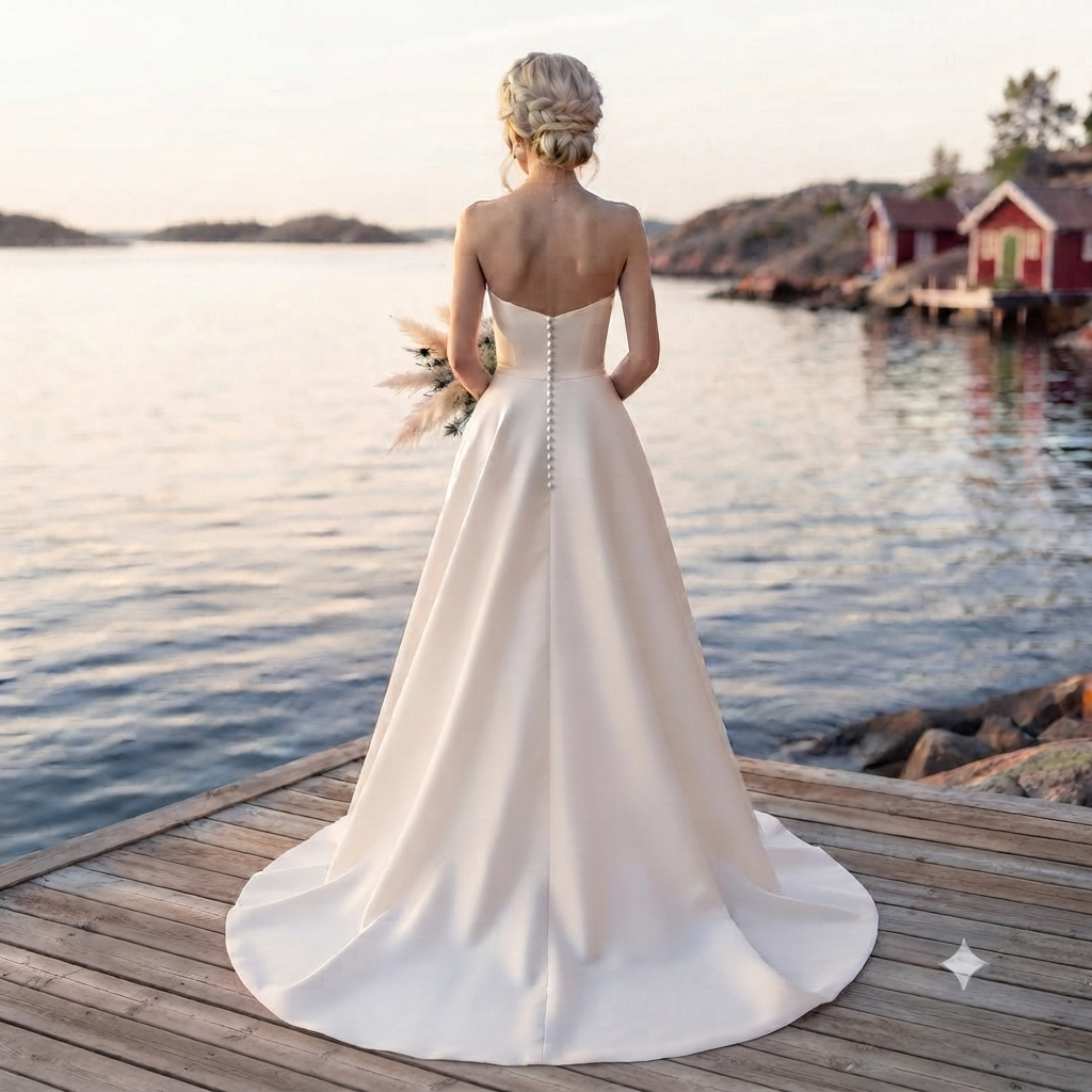 Vera måttsydd brudklänning – bild 2