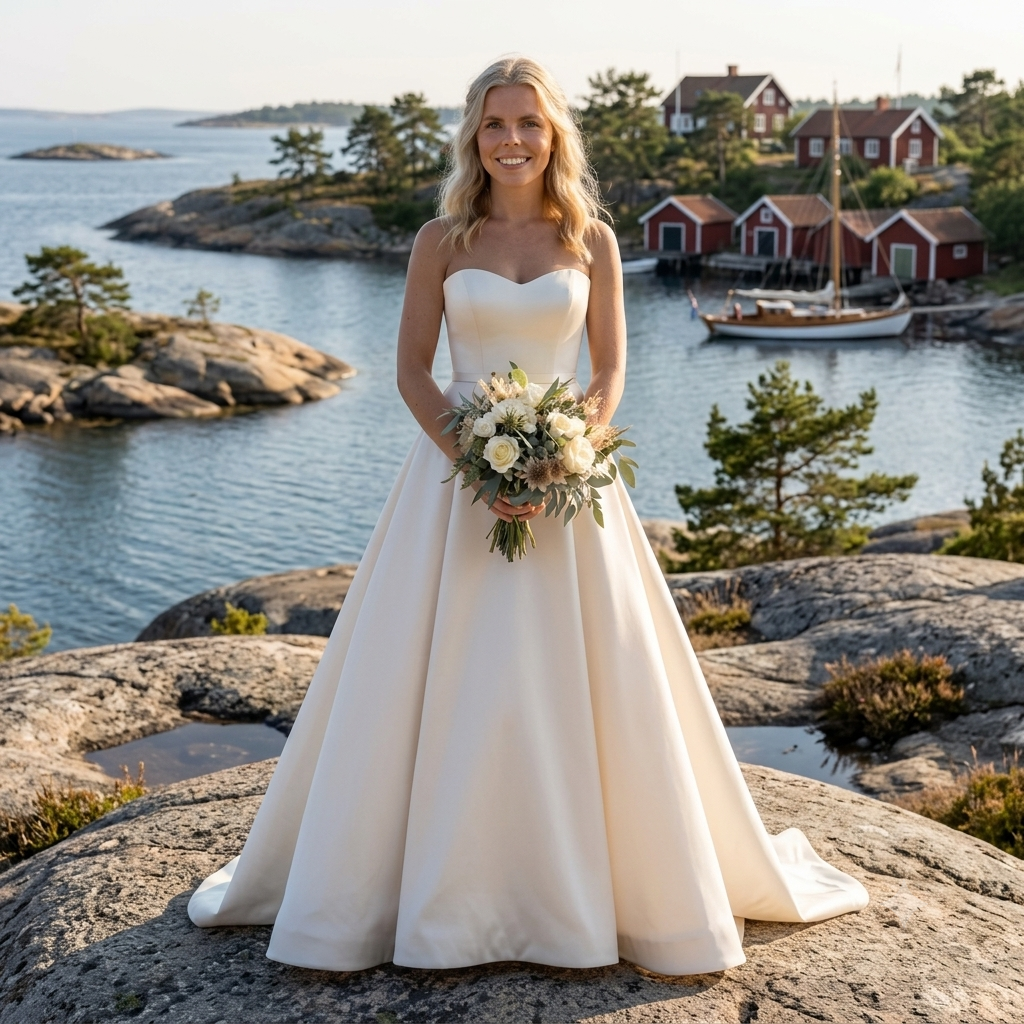 Vera måttsydd brudklänning – bild 3